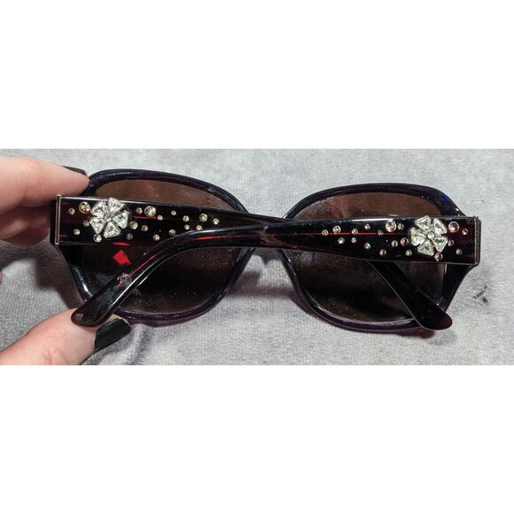 Solvari Bonita1 Purple Floral Rhinestone Retro Sunglasses main image 5